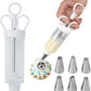 🍪 Stainless Steel Cookie Press & Cake Decorating Gun Kit – Reusable Pastry Tool Set for Cookies, Cupcakes & Homemade Desserts ✨
