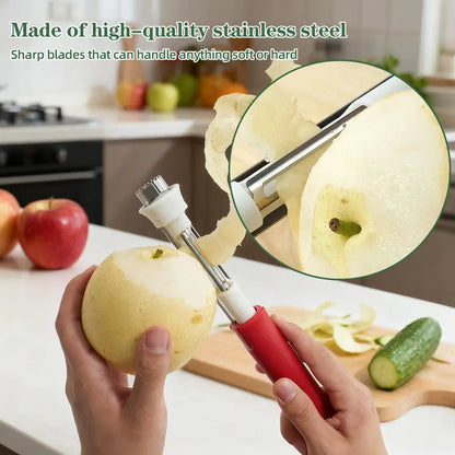 🥳2026 HOT SALE🥳💞50K+ SOLD!🔪The 2-in-1 Kitchen Hero: Core & Peel with a Twist. Stainless Steel Fruit Tool! 🍎⏱️