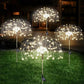 Solar Powered Garden Spike Fairy Light, Firework Style Dandelion Copper Wire String Light, Outdoor Waterproof Decorative Lamp for Patio, Lawn, or Balcony🌿🌙