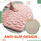 🔥 50% OFF 🛁✨ Memory Foam Embossed Pebble Velvet Bath Mat – Non-Slip Door Mat & Living Room Floor Rug 🏠