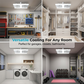 🌬️✨Dual-Head Ceiling Fan with LED Light – Modern Design with Remote Control for Living Room & Bedroom