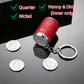 🔑 50% OFF! ✨ Mini Coin Storage Keychain – 2-in-1 Coin Holder & Fidget Stress Relief, Holds 21 Quarters, Premium Zinc Alloy & Leather – Everyday Carry Essential 🪙