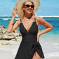 🏖️Summer Hot Sale - ONLY ￡17.98!!⚡50K+ SOLD!🌞🌊Deep V Knot Detail Skirted Swimsuit