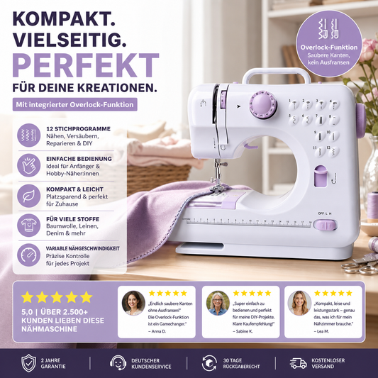🧵 50% OFF! 🛍️ Mini Sewing Machine for Home – 12 Stitches, Durable & Compact – Ideal for Repairs & DIY Projects ✂️