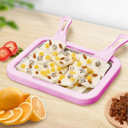 🍦✨ Make Your Own Ice Cream Rolls at Home! Mini Stainless Steel Frozen Dessert Maker for Kids, Parties & Summer Fun