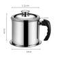 🍳 LIMITED-TIME 50% OFF! ✨ 304 Stainless Steel Oil Keeper with Filter – Food-Grade, Fine Mesh, Drip-Proof 🛡️