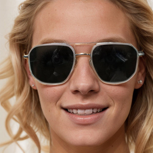 🕶️ LIMITED-TIME 50% OFF! 💥 Geometric Double-Beam Polarized Sunglasses – UV400, Retro, Lightweight ✨