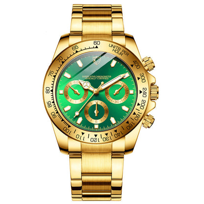 50% Off Mens Quartz Watch Stainless Steel Business Chronograph Half Price Luxury Timepiece for Work