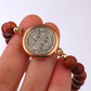 Unisex Adjustable Wooden Beads St Benedict Bracelet