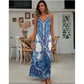 📢📢Last Day-50% OFF!!⏰Women’s Retro Print V-Neck Sleeveless Maxi Dress