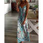 📢📢Last Day-50% OFF!!⏰Women’s Retro Print V-Neck Sleeveless Maxi Dress