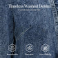 Spring Clearance: Save 40% on Selected Items⏰Women's Ruffle Trim Open-Front Denim Jacket🧥