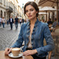 Spring Clearance: Save 40% on Selected Items⏰Women's Ruffle Trim Open-Front Denim Jacket🧥