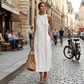 🌿☀️ NEW 2026 Women's Vintage Cotton Linen Lace Patchwork Midi Dress | Soft, Breathable & Flattering Summer Dress