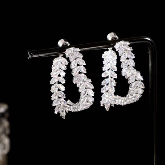 Love Wheat Crystal Earrings