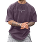 Men's Cross & Letter Print Vintage T-Shirt