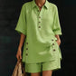 🥳SUMMER HOT SALE🥳💞50K+ SOLD!💥50% OFF! 🔥Women's Summer Relaxed Fit Top and Shorts Set
