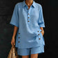 🥳SUMMER HOT SALE🥳💞50K+ SOLD!💥50% OFF! 🔥Women's Summer Relaxed Fit Top and Shorts Set