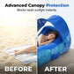 🏖️Limited Summer Offer🎯Inflatable Air Lounger with Sunshade – Compact, Lightweight & Easy to Inflate for Beach, Garden, or Camping