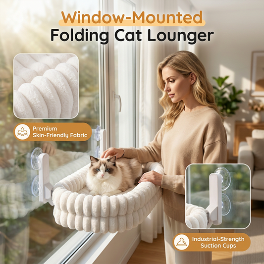 📢📢40% OFF !! ⏰Foldable Cat Window Hammock with Suction Cups