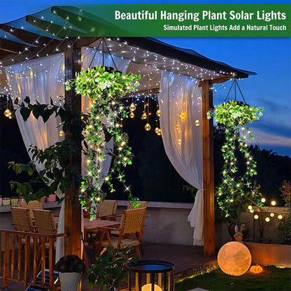 Solar Artificial Ivy Vine Light – Waterproof Hanging Plant for Garden, Balcony & Outdoor Decoration🌿☀️