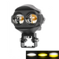 🔥 50% OFF NOW! 🏍️ Dual-Color LED Motorcycle Spotlight – White/Amber for All Weather – Bright, waterproof & improves visibility in fog, rain or night rides ⚡