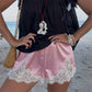 📢📢Last Day-50% OFF!!⏰ 50K+ SOLD! ✨Satin Lace Trim Shorts