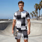 🌞 NEW: Summer Collection with up to 50% off 🛍️Men's Abstract Print T-Shirt & Shorts Set