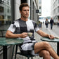 🌞 NEW: Summer Collection with up to 50% off 🛍️Men's Abstract Print T-Shirt & Shorts Set
