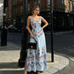 📢📢30% OFF !! ⏰Sleeveless V-Neck Floral Print Slit Dress