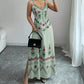 📢📢30% OFF !! ⏰Sleeveless V-Neck Floral Print Slit Dress