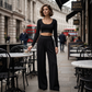 ⏰ 30% OFF – Limited Time Only✨Women's Casual Crop Top & Wide Leg Pants Set