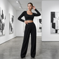 ⏰ 30% OFF – Limited Time Only✨Women's Casual Crop Top & Wide Leg Pants Set