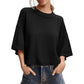 📢📢Last Day-50% OFF!!⏰Cosy Cropped Sweater 🌸 Women’s Short Sleeve Relaxed Fit Knit Top☕️