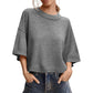 📢📢Last Day-50% OFF!!⏰Cosy Cropped Sweater 🌸 Women’s Short Sleeve Relaxed Fit Knit Top☕️