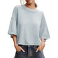 📢📢Last Day-50% OFF!!⏰Cosy Cropped Sweater 🌸 Women’s Short Sleeve Relaxed Fit Knit Top☕️