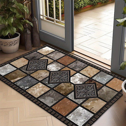 📢📢Last Day-50% OFF!!⏰Geometric Stone Pattern Doormat