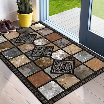 📢📢Last Day-50% OFF!!⏰Geometric Stone Pattern Doormat