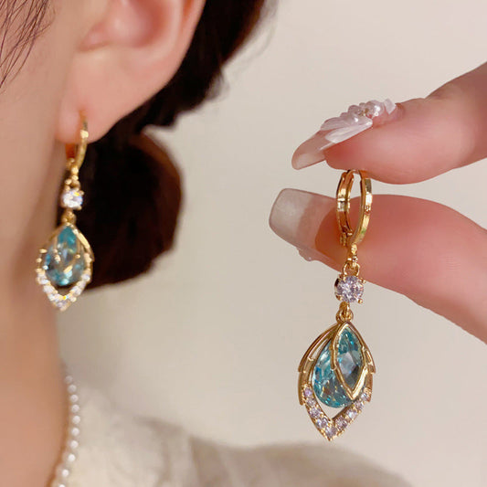 ⏰ 30% OFF – Limited Time Only✨Sky Blue Drop Dangle Hoop Earrings