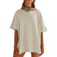 📢📢Last Day-50% OFF!!⏰Women's Solid Color Loose Fit Boat Neck Top