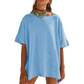 📢📢Last Day-50% OFF!!⏰Women's Solid Color Loose Fit Boat Neck Top