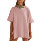 📢📢Last Day-50% OFF!!⏰Women's Solid Color Loose Fit Boat Neck Top