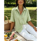 📢📢Last Day-50% OFF!!⏰Women's Casual Striped Short-Sleeve Shirt