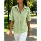 📢📢Last Day-50% OFF!!⏰Women's Casual Striped Short-Sleeve Shirt