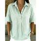 📢📢Last Day-50% OFF!!⏰Women's Casual Striped Short-Sleeve Shirt