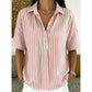 📢📢Last Day-50% OFF!!⏰Women's Casual Striped Short-Sleeve Shirt