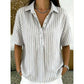 📢📢Last Day-50% OFF!!⏰Women's Casual Striped Short-Sleeve Shirt