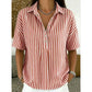 📢📢Last Day-50% OFF!!⏰Women's Casual Striped Short-Sleeve Shirt