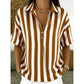 📢📢Last Day-50% OFF!!⏰Women's Casual Striped Short-Sleeve Shirt