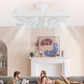 🌬️✨Dual-Head Ceiling Fan with LED Light – Modern Design with Remote Control for Living Room & Bedroom